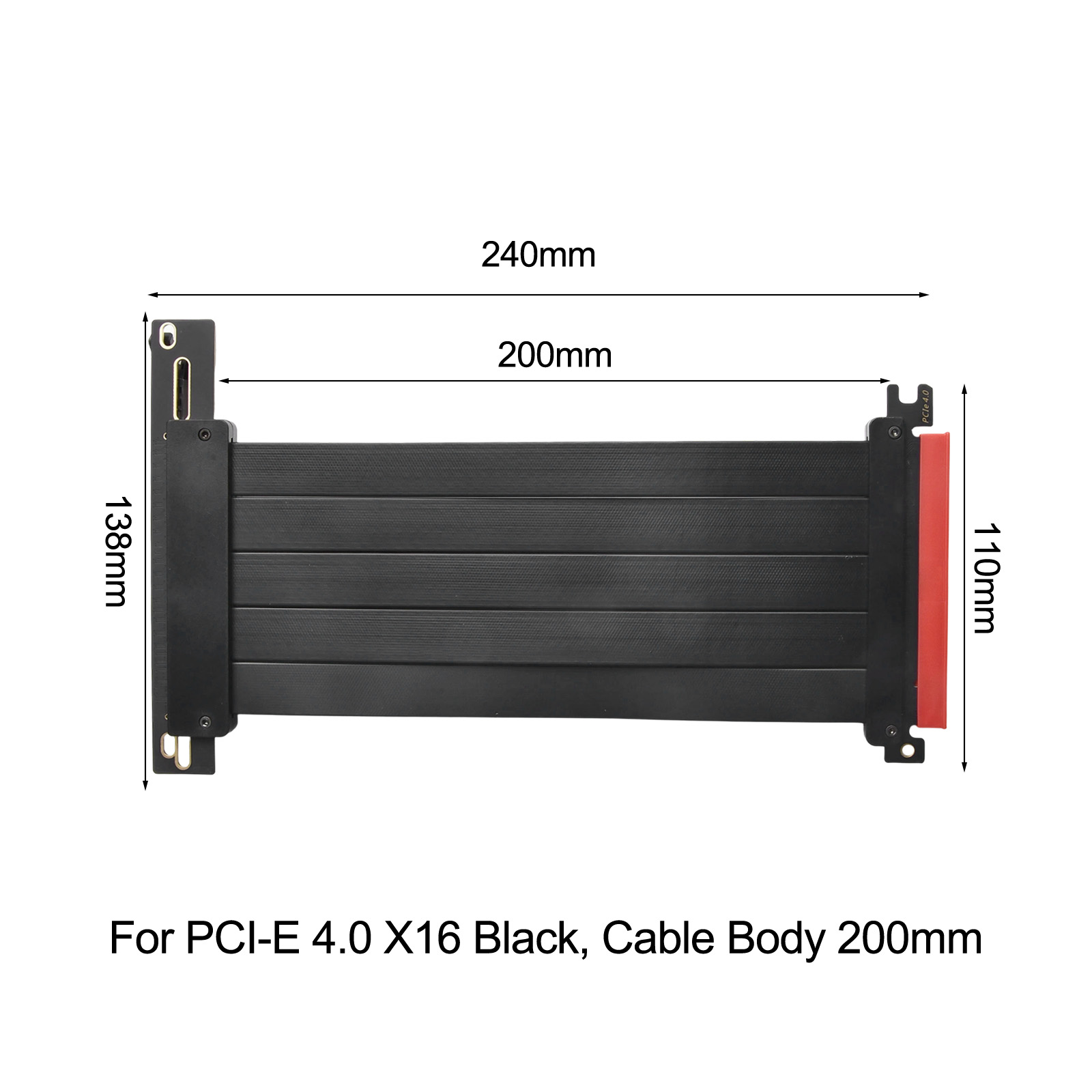 PCIe 4.0 X16 Riserkabel 20cm A - Pcie 4.0 X16 Riser Cable 90 Degree recensie en prijs