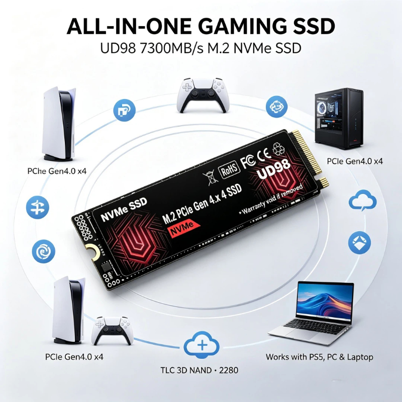 2026 Nieuwe Originele UD98 M.2 - M.2 Nvme 4Tb Pcie 4.0 Ssd recensie en prijs