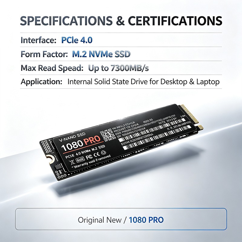 Originele 1080PRO PCIe 4.0 M.2 - M.2 Nvme 4Tb Pcie 4.0 Ssd recensie en prijs